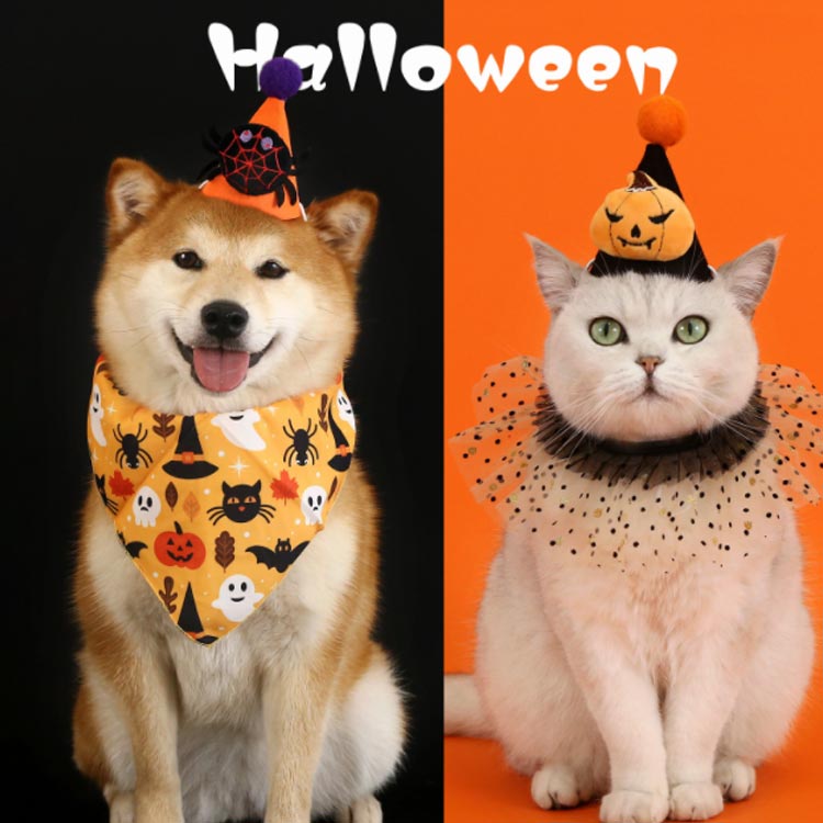 コスプレ ペット パーティ 可愛い 犬 魔法使い おもしろ スカーフ ハロウィン 仮装...