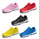 バドミントンシューズ メンズ レディース スポーツシューズ ジュニア 軽量 滑り止め トレーニングシューズ 通気 体育館 室内スポーツ 男女兼用 22.5cm-...