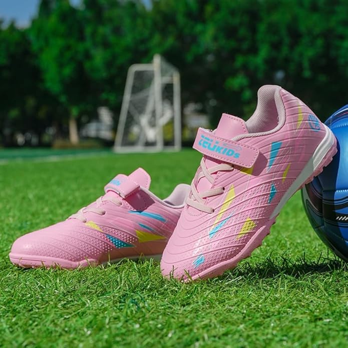 乐天商城 - フットサルシューズ キッズ サッカー トレーニングシューズ ジュニア サッカーシューズ 男の子 女の子 マジックテープ トレーニングシューズ インドア用 サッカーシューズ 軽量 通気 滑り止め 19.5cm-24.5cm