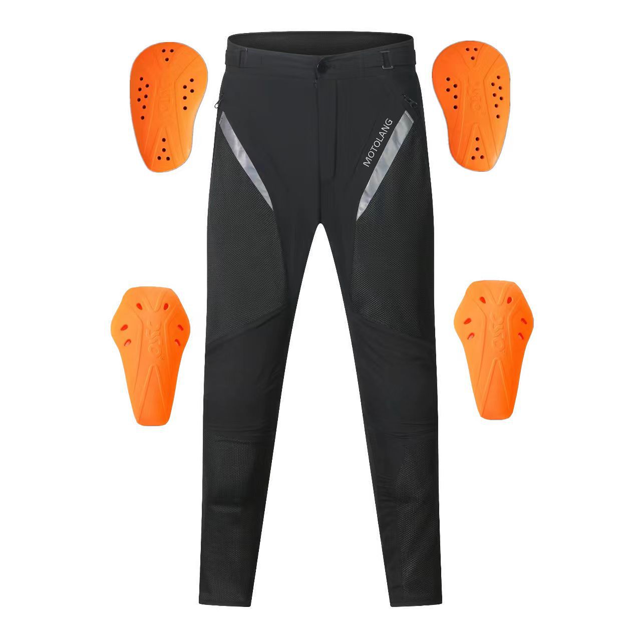 Rakuten - バイク用パンツ メンズ ライディングパンツ プロテクター ズボンバイク レーシングパンツ 快適 ツーリングパンツ 軽量 通気性 夏用 夏用 ブラック