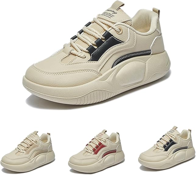 Rakuten - ダイエットスニーカー レディース 厚底カジュアルシューズ 厚底スニーカー 3.5cm 人間工学 美脚効果 幅広 軽量 通気 快適 滑り止め 春 秋 冬 ローファー オシャレ ウォーキングシューズ レディース 22.5cm-25.0cm