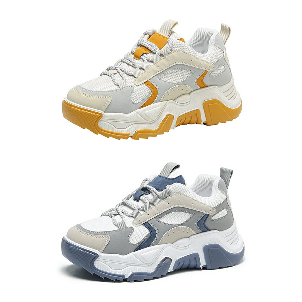 スニーカー レディース 厚底 運動靴 レディース ダッドスニーカー レディース靴 歩いても疲れないスニーカー 美脚 軽量 人気 通勤 通学 22.5cm-25.0cm