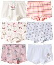 女の子 パンツ 6点セット Hapipana キッズ ボクサー パンツ 下着 綿 通気 女児 ショーツ 幼稚園 子供服 短パン ベビー ガールズ ジュニア 幼児...