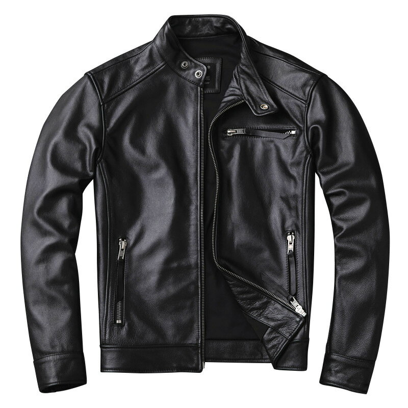 Rakuten - バイクジャケット 本革 メンズ レザージャケット 牛革 レザーコート ライダースジャケット レザー 革ジャン 本革ブルゾン 春秋冬 防風
