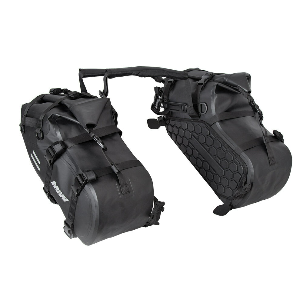 樂天商城 - バイクサイドバッグ 防水 サドルバッグ 28L ハーフヘルメット対応 バイク用バッグ 左右セット 大容量 日帰り旅行 出掛け ブラック