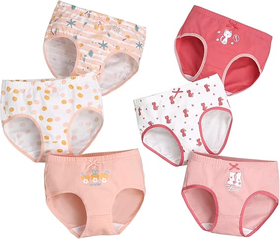 Rakuten - 女の子 ショーツ 6点組 女児 キッズ ブリーフ パンツ 下着 抗菌 綿 通気 子供服 短パン ガールズ ジュニア 幼児 小学生 100 110 120 130 140 150 160