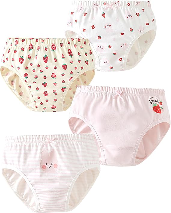 女の子 ショーツ 4点セット 女児 ブリーフ パンツ キッズ 下着 綿 通気 ガールズ ジュニア 幼児 小学生 ユニコーン