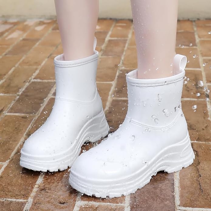 防水シューズ 雨靴 レディース レインブーツ レインシューズ 防水 ショートブーツ シンプル かわいい 軽量 防滑 痛くない 歩きやすい 通勤 通学 梅雨対策 台風 晴雨兼用 23.0cm-25.5cm — vista 2