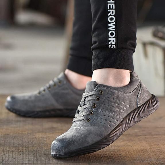 Rakuten - セーフティーシューズ 大きいサイズ メンズ ローカット ハイカット 作業ブーツ 安全靴 先芯入り プロテクター スエード 日常着用 ビジネス 仕事 溶接 工事 カジュアルシューズ 23.0cm-28.0cm