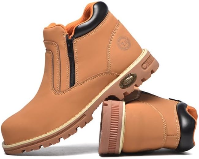 Rakuten - 安全靴 ハイカット レディース安全靴 ブーツ 撥水 作業靴 ワーク シューズ 鋼先芯 つま先保護 滑り止め 穿刺防止 通気性 耐摩耗 おしゃれ あんぜん靴 セーフティーブーツ 男女兼用 23.0cm-28.5cm