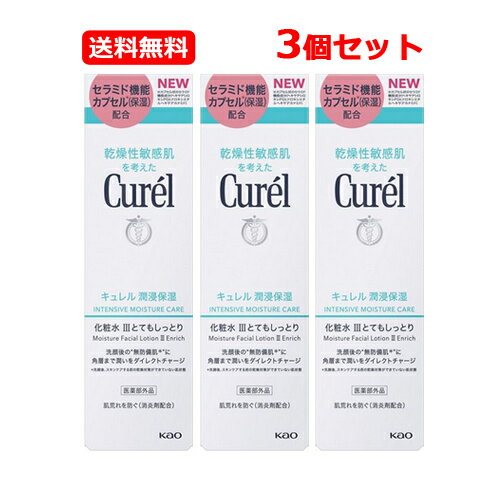 【送料無料・3個セット】花王 キュレル Curelキュレル 潤浸保湿 化粧水 III とてもしっとり