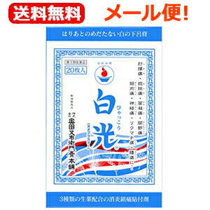 【第3類医薬品】【送料無料！メール便！】【奥田家下呂膏本舗】白光(ネオプラスター)湿布　20枚入貼付剤鎮痛・鎮痒・収れん・消炎薬