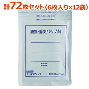 最大400円OFFクーポン！6/7 9:59まで！【第3類医薬品】【合計72枚！】クールリフェンダ　　6枚×12袋（株）タカミツ