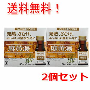 【第2類医薬品】【送料無料！2個セット】ツムラの漢方内服液　麻黄湯　(30ml×3本)×2個セット