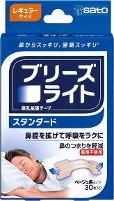 4/25限定！最大1,000円OFFクーポン！＆全品2％OFFクーポン！【∴メール便送料無料！！】ブリーズライトスタンダード　ベージュ色タイプ　レギュラー　30枚　佐藤製薬