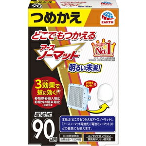 5/15限定！最大100%Pバック＆最大1,000円OFFクーポンさらに全品2％OFFクーポン【アース製薬】　どこでもつかえる　アースノーマット　90日用　つめかえ 1