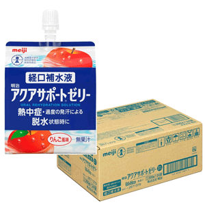 5/1限定！最大100％Pバック＆全品P2倍！さらに400円OFFクーポン!【送料無料！ 24個セット!】【明治】アクアサポートゼリー リンゴ風味　200g　24個セット