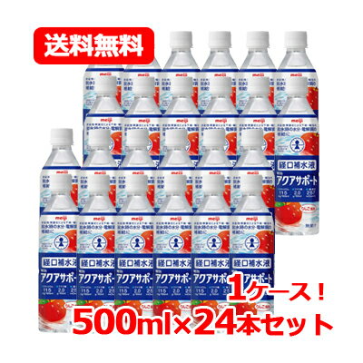 6/5限定！最大100％ポイントバック＆最大1,000円OFFクーポン！さらに全品2％OFFクーポン！明治 アクアサポート 経口補水液 500ml 24本セットりんご風味ケース