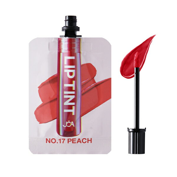 【エル・エスコーポレーション】JOAリップティント (口唇用美容液) 5ml NO.17 PEACH ピーチグロス パウチ型 リップティント 携帯 便利 持ち運び 色落ちしにくい かわいい ジョア リップ ティントリップティント 韓国コスメ