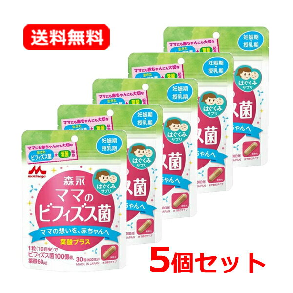 6/25限定！全品2％OFFクーポン！【送料無料・5個セット】 森永乳業森永はぐくみサプリ ママのビ
