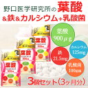 【値下げ致しました!】【お得な3個セット!送料無料】【当店薬剤師監修 葉酸サプリ】 葉酸&鉄&カルシウム+乳酸菌配合 葉酸900μg 90粒×3セット(約90日分)亜鉛 乳酸菌 鉄 ビオチン 銅 カルシウム 妊活 妊娠 妊娠中 サプリメント 野口医学研究所