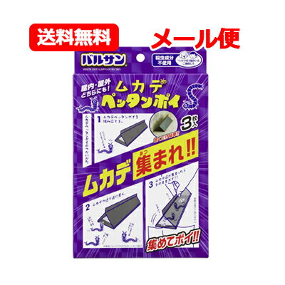 レック バルサン ムカデペッタンポイ 3枚入バルサン ムカデ 屋外 屋内 どちらでも 駆除メール便  ...