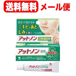 小林製薬 スキンケア 5/15限定！最大100%Pバック＆最大1,000円OFFクーポンさらに全品2％OFFクーポン【小林製薬】【送料無料！メール便！】アットノンニキビあとケアジェル10g【医薬部外品】薬用ケアジェルaにきび