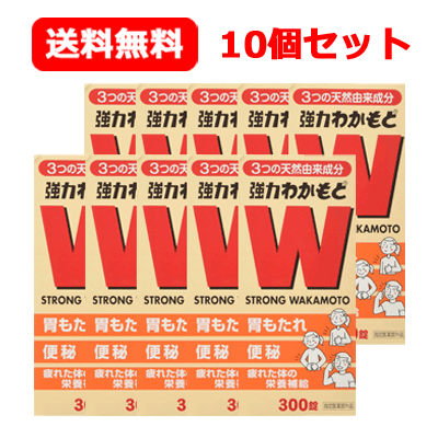 項目 内容 医薬品区分 指定医薬部外品 薬効分類 制酸・健胃・消化・整腸を2以上標榜するもの ビタミン含有保健薬（ビタミン剤等） 製品名 強力わかもと 製品名（読み） キョウリョクワカモト 製品の特徴 強力わかもとは，消化・整腸・栄養補給の3つの働きをもった胃腸薬です。 ◆アスペルギルス・オリゼーNK菌培養末が弱った胃腸の消化を助け，胃のもたれや食欲不振などに効果があります。 ◆乳酸菌培養末が，腸内の有害菌を抑えて，おなかの調子を整え，おなかの張りに効果があります。また，便通を促し，便を柔らかくすることにより，便秘にも効果があります。 ◆2種類の培養末と酵母に含まれているビタミンB群をはじめとする豊富な栄養素が，滋養強壮，肉体疲労時の栄養補給などに役立ちます。 ◆3つの天然由来成分を主原料とした製品です。 ◆お子様からお年寄りの方まで幅広い年齢層の方に服用していただけます。 使用上の注意 ■相談すること 1．次の人は服用前に医師又は薬剤師に相談してください。 　（1）医師の治療を受けている人。 　（2）本人又は家族がアレルギー体質の人。 　（3）薬によりアレルギー症状を起こしたことがある人。 2．次の場合は，直ちに服用を中止し，この文書を持って医師又は薬剤師に相談してください。 　（1）服用後，次の症状があらわれた場合 ［関係部位：症状］ 皮ふ：発疹・発赤，かゆみ 　（2）1ヵ月位服用しても症状がよくならない場合 効能・効果 胃もたれ，食欲不振，消化不良，消化不良による胃部・腹部膨満感，食べ過ぎ，胸つかえ，消化促進。 整腸（便通を整える），軟便，便秘，腹部膨満感。 滋養強壮，虚弱体質，肉体疲労・病中病後・胃腸障害・栄養障害・発熱性消耗性疾患・産前産後などの場合の栄養補給 用法・用量 次の分量を食後に服用してください。 ［年齢：1回量：1日服用回数］ 成人（15歳以上）：9錠：3回 11歳以上15歳未満：6錠：3回 8歳以上11歳未満：5錠：3回 5歳以上8歳未満：3錠：3回 5歳未満：服用しないこと ※食後とは，食事の後30分以内をいいます。 ※水又はぬるま湯で服用してください。 用法関連注意 ●定められた用法・用量を厳守してください。（他のビタミン等を含有する製剤を同時に服用する場合には過剰摂取等に注意してください。） ●小児に服用させる場合には，保護者の指導監督のもとに服用させてください。 成分分量 27錠中 成分 分量 アスペルギルス・オリゼーNK菌(消化酵素産生菌)培養末 3375mg 乳酸菌培養末 675mg 乾燥酵母(ビール酵母) 2490.1mg チアミン硝化物 3.4mg リボフラビン 2mg ニコチン酸アミド 2mg 添加物 沈降炭酸カルシウム 保管及び取扱い上の注意 （1）直射日光の当たらない湿気の少ない涼しい所に，密栓して保管してください。なお，瓶入り製品については橙色のキャップで密栓して保管してください。分包品については，1包を分割して服用した残りは，袋の口を折り返して保管してください。 （2）小児の手のとどかない所に保管してください。 （3）他の容器に入れ替えないでください。（誤用の原因になったり，品質が変わります。） （4）瓶の橙色のキャップのしめ方が不十分な場合，湿気などの影響で薬が変質することがありますので，服用のつど橙色のキャップをよくしめてください。 　また，ぬれた手で扱わないでください。 （5）使用期限を過ぎた製品は服用しないでください。 （6）一度開封した後は，品質保持の点から用法・用量どおりになるべく早く服用してください。 　特に分包品については，品質保持の点から用法・用量どおりに2日以内に服用してください。 消費者相談窓口 会社名：わかもと製薬株式会社 問い合わせ先：お客様相談室 電話：03（3279）1221【直通】 受付時間：9：00〜17：30（土・日・祝日を除く） 製造販売会社 わかもと製薬（株） 会社名：わかもと製薬株式会社 住所：〒103-8330　東京都中央区日本橋本町二丁目2番2号 販売会社 わかもと製薬（株） 剤形 錠剤 区分 日本製・指定医薬部外品 広告文責 広告文責：株式会社エナジーTEL:0242-85-7380（平日10:00-17:00） 文責：株式会社エナジー　登録販売者：山内和也