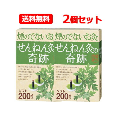 【送料無料 2個セット】【セネファ】せんねん灸の奇跡 ソフト 200点入 煙の出ないお灸