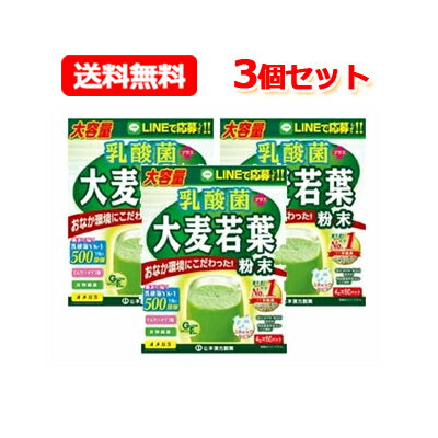 【送料無料！3個セット！】【山本漢方製薬】 乳酸菌大麦若葉粉末スティックタイプ 4g×60包入 【おいしい青汁】【3個セット 】