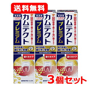 アース製薬 送料無料カムテクトプレミアム 歯ぐきケア 105g 3個セット歯周病予防/口臭の防止/歯を白くする 医薬部外品