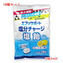 【まとめ買い10個セット】【日本薬剤】エブリサポート 塩分チャージ 塩飴 グレープフルーツ味 20個x10ミネラル補給 クエン酸100mg配合