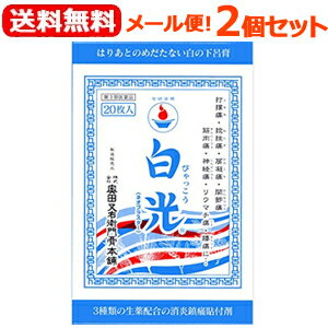 【第3類医薬品】【送料無料！メール便！】【2個セット！】【奥田家下呂膏本舗】白光(ネオプラスター)湿布　20枚入×2個セット貼付剤鎮痛・鎮痒・収れん・消炎薬