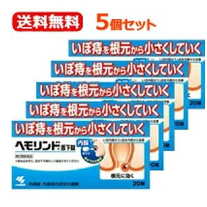 【第2類医薬品】【送料無料！5個セット！】【小林製薬】ヘモリンド舌下錠　20錠入り×5