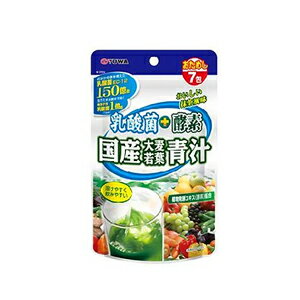 【ユーワ】乳酸菌+酵素 国産大麦若葉青汁 3g×7包＜おためしサイズ＞