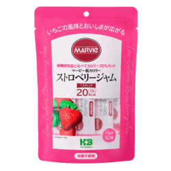 全商品まとめ買いがお得【2個でP5倍！3個でP10倍】5/16 1:59まで【H＋Bライフサイエンス】マービー　低カロリー ストロベリージャム　スティックタイプ（10本）のサムネイル
