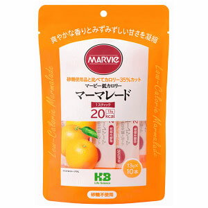 全商品まとめ買いがお得【2個でP5倍！3個でP10倍】5/16 1:59まで【H＋Bライフサイエンス】マービー　低カロリーマーマレードジャム　スティックタイプ（10本）のサムネイル