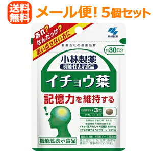 【メール便！送料無料！】＜まとめ買い5個セット＞小林製薬の栄養補助食品　イチョウ葉　90粒（約30日分）機能性表示食品　(届出番号:E318)