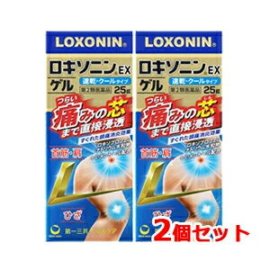 全商品まとめ買いがお買い得【2個でP5倍！3個でP10倍】1/16 1:59まで【第2類医薬品】ロキソニンEXゲル25g×2個セット クールタイプ 速乾首筋 肩【第一三共ヘルスケア】【ロキソニンゲル】【金】