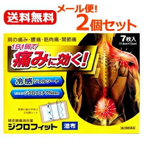 【第2類医薬品】【メール便！送料無料！2個セット】ジクロフィット湿布7枚入×2個セット関節痛肩こり冷湿布【2個セット!!】