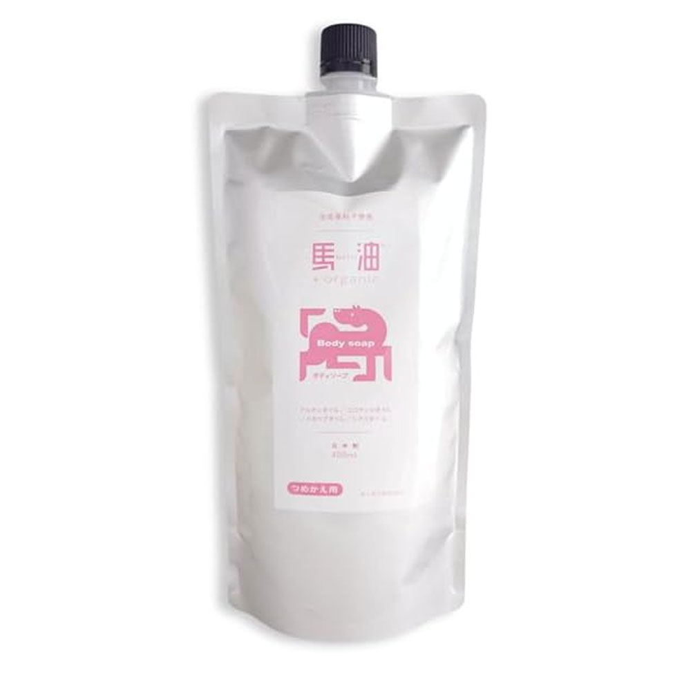 Rakuten - 【アイリスファーマ】馬油+organic BO オーガニック ボディソープ 詰替 400mL馬油プラス ノンシリコン 敏感肌 乾燥肌 馬油