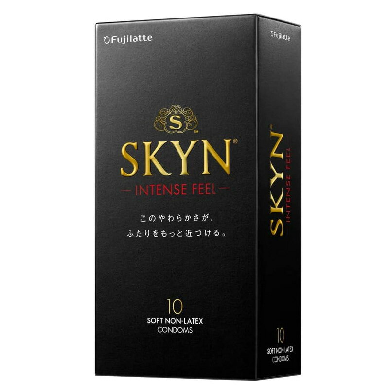【不二ラテックス】 スキン インテンスフィールつぶつぶ コンドーム 10個入SKYN Intense feel　ウェーブ型ドット　ゼリーつき　着色料不使用