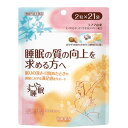 項目 内容 商品名 すや睡眠（2粒×21袋入り） 製品特長 【眠りの深さ、目覚めた時の睡眠に対する満足感をサポート♪】 〇天然ハーブから抽出された成分「ラフマ由来ヒペロシド、ラフマ由来イソクエルシトリン」により、睡眠の質（眠りの深さ・起床時の睡眠に対する満足感）の向上をサポートするサプリメントです。 〇睡眠・覚醒リズムを調節する「メラトニン」の元となる「セロトニン」を増加させることで、睡眠の質の向上が期待できます。 〇臭みがなく飲みやすい小粒の粒状です。 原材料名 澱粉分解物（国内製造）、ラフマエキス、乳糖、食用油脂/結晶セルロース、甘味料（カンゾウ）、セラック、グリセリン脂肪酸エステル 内容量 42粒（2粒×21袋） 摂取の方法 1日当たり2粒を目安にかまずに、就寝前、水またはお湯でお召し上がりください。 摂取上の注意 ●原材料をご確認の上、食物アレルギーが心配な方は、お召し上がりにならないでください。 ●本品は多量摂取により疾病が治癒したり、より健康が増進するものではありません。1日摂取目安量を守ってください。 ●本品は疾病の診断、治療、予防を目的としたものではありません。妊産婦（妊娠を計画している者も含む。）及び授乳婦を対象に開発された食品ではありません。 疾病に罹患している場合は医師に、医薬品を服用している場合は医師、薬剤師に相談してください。体調に異変を感じた際は、速やかに摂取を中止し、医師に相談してください。 使用上の注意 開封後はなるべく早めにお召し上がりください。温度差で結露が生じる場所（冷蔵庫からの製品の出し入れ等）をさけて保存してください。光、温度により変色する場合がありますが、品質には問題ありません。 注意事項 ●食生活は、主食、主菜、副菜を基本に、食事のバランスを。 ●本品は、特定保健用食品と異なり、消費者庁長官による個別審査を受けたものではありません。 ●本品は、疾病の診断、治療、予防を目的としたものではありません。 届出番号 F688 届出表示 本品にはラフマ由来ヒペロシド、ラフマ由来イソクエルシトリンが含まれます。 ラフマ由来ヒペロシド、ラフマ由来イソクエルシトリンには睡眠の質（眠りの深さ・起床時の睡眠に対する満足感）の向上に役立つことが報告されています。 区分&nbsp; 日本製・機能性表示食品 販売会社 常盤薬品工業株式会社 お問い合わせ：06-6743-3033 営業時間 10:00～17：00 月～金（祝日を除く）午前10時～午後5時 広告文責 株式会社エナジー 電話番号：0242-85-7380 登録販売者：山内　和也