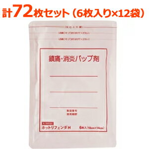 【第3類医薬品】【合計72枚！】ホットリフェンダH　6枚×1