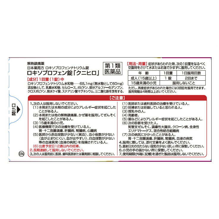 【第1類医薬品】エナジー　ロキソプロフェン錠　12錠　【ピンク箱】薬剤師の確認後の発送となります。何卒ご了承ください。※セルフメディケーション税制対象医薬品