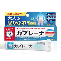 商品特徴 ★デリケート部位の痛がゆいかぶれ，つらいかゆみ症状をしっかり鎮める治療薬です。 ◎気になるこんな部位・症状に ・吸水パッド、紙パンツなどによるかぶれ，かゆみ ・デリケート部位が痛がゆい ・尿や汗蒸れによるかゆみ，湿疹 ◎かゆみだけでなく，炎症を起こしたかぶれ症状にまで効く大人の尿かぶれ治療を考えた処方設計です。 ◎サラッとクリームがしっかり効いていきます。 効果・効能 かぶれ，おむつかぶれ，皮膚炎，かゆみ，湿疹，ただれ，あせも 用法・用量 1日数回，適量を患部に塗布してください。 用法関連注意 （1）小児に使用させる場合には，保護者の指導監督のもとに使用させてください。 （2）目に入らないようにご注意ください。万一，目に入った場合には，すぐに水又はぬるま湯で洗ってください。なお，症状が重い場合には，眼科医の診療を受けてください。 （3）外用にのみご使用ください。 （4）患部を清潔にした後，ご使用ください。 成分・分量 1g中… 成分 分量 ウフェナマート 50mg ジフェンヒドラミン 10mg トコフェロール酢酸エステル 5mg グリチルレチン酸 3mg ベンゼトニウム塩化物 1mg 添加物 セタノール，サラシミツロウ，ステアリン酸，ミリスチン酸イソプロピル，流動パラフィン，自己乳化型ステアリン酸グリセリン，ポリソルベート60，1,3-ブチレングリコール，グリセリン，パラベン 使用上の注意 ◎してはいけないこと （守らないと現在の症状が悪化したり，副作用が起こりやすくなる） 1．次の部位には使用しないでください。 　目や目の周囲，口唇などの粘膜の部分等 ◎相談すること 1．次の人は使用前に医師，薬剤師又は登録販売者にご相談ください。 　（1）医師の治療を受けている人 　（2）薬などによりアレルギー症状を起こしたことがある人 　（3）湿潤やただれのひどい人 2．使用後，次の症状があらわれた場合は副作用の可能性があるので，直ちに使用を中止し，この説明書を持って医師，薬剤師又は登録販売者にご相談ください。 ［関係部位：症状］ 皮フ：発疹・発赤，かゆみ，はれ，刺激感（ヒリヒリ感），熱感，乾燥感 3．1-2週間くらい使用しても症状がよくならない場合は使用を中止し，この説明書を持って医師，薬剤師又は登録販売者にご相談ください。 保管及び取り扱い上の 注意 （1）直射日光の当たらない涼しい所に密栓して保管してください。 （2）小児の手の届かない所に保管してください。 （3）他の容器に入れ替えないでください。（誤用の原因になったり品質が変わる） （4）使用期限（外箱に記載）を過ぎた製品は使用しないでください。 なお，使用期限内であっても，一度開封した後はなるべく早くご使用ください。 リスク区分 日本・第2類医薬品 剤形 塗布剤 製造販売元 会社名：ロート製薬株式会社 住所：大阪市生野区巽西1-8-1 消費者相談窓口 問い合わせ先：お客さま安心サポートデスク 電話：東京：03-5442-6020　大阪：06-6758-1230 受付時間：9：00-18：00（土，日，祝日を除く） 区分：日本製・医薬品 広告文責　株式会社エナジー　0242-85-7380 文責：株式会社エナジー　登録販売者　山内和也