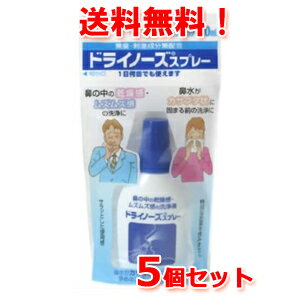 【メール便対応！送料無料！】【日本臓器製薬】ドライノーズスプレー　20ml×5個セット！【一般医療機器】