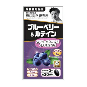 野口医学研究所ブルーベリー＆ルテイン510mg×60粒約30日分　栄養補助食品