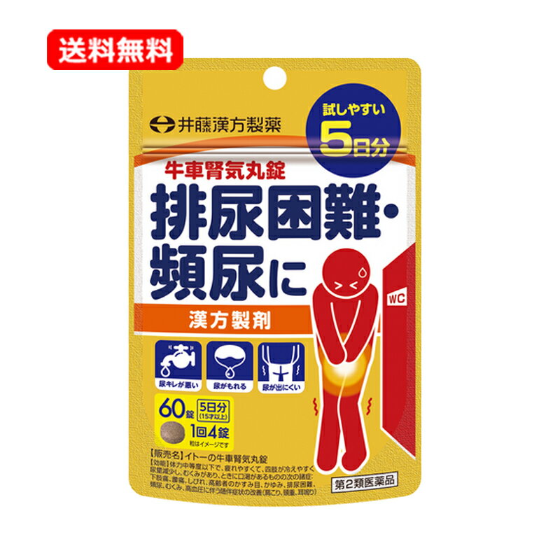 Rakuten - 【第2類医薬品】【送料無料・ネコポス】 井藤漢方牛車腎気丸錠 60錠 5日分お試し トライアルサイズ イトーの牛車腎気丸錠 尿トラブル 薬 漢方
