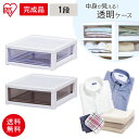 《最大300円offクーポン★暑さ対策フェア》収納ケース 収納ボックス アイリスオーヤマ スーパークリアチェスト SCE-100 ホワイトクリアブラウン・ホワイ...
